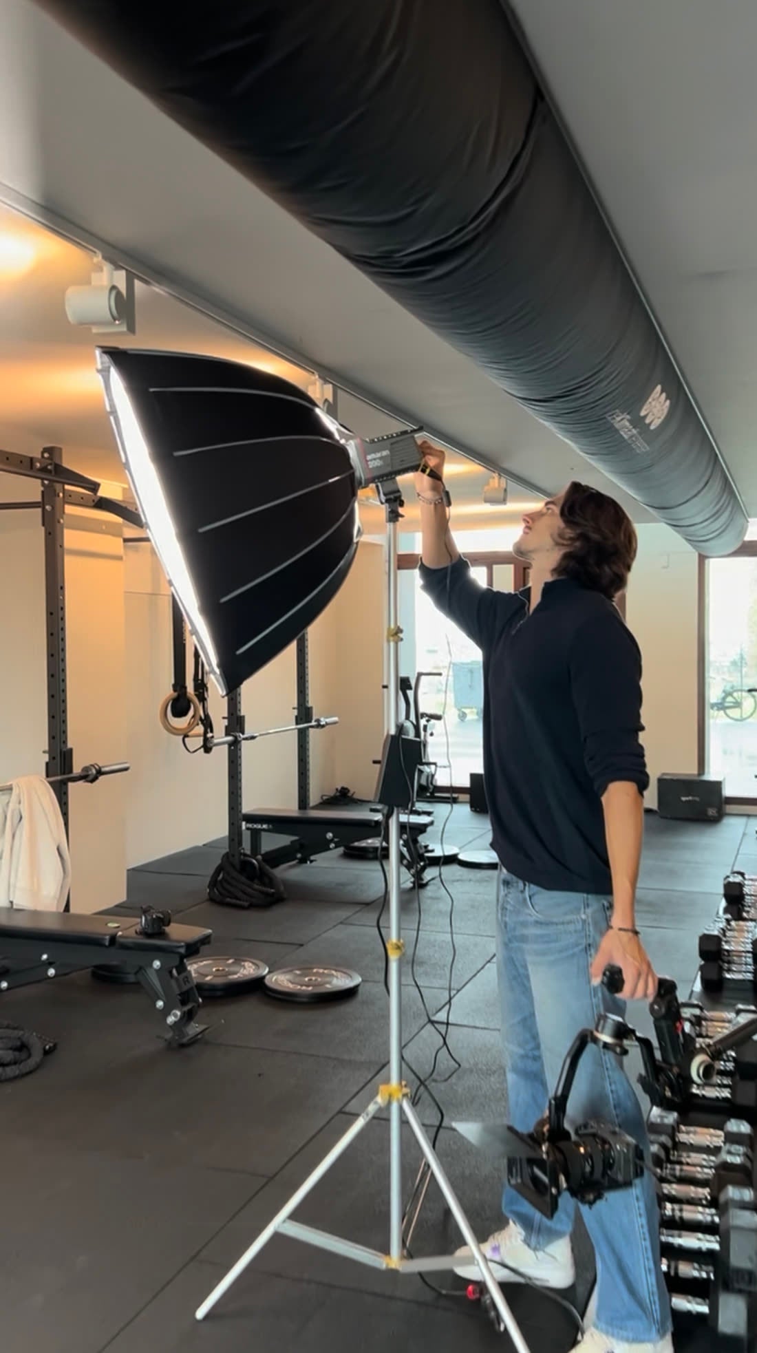Achter de schermen tijdens de shoot bij Motion 3 Gym